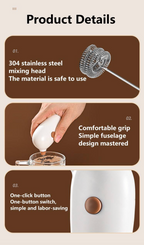 Electric Milk Frother for Coffee and Latte