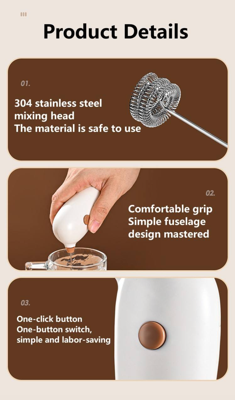 Electric Milk Frother for Coffee and Latte