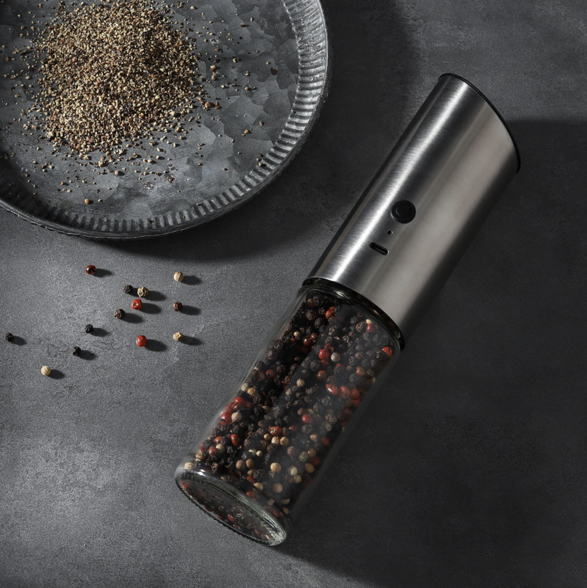 Stainless Steel Rechargeable Gravity Electric Grinder